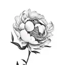 Peony tattoo design idea