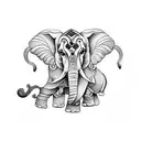 Elephant tattoo design idea