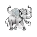 Elephant tattoo design idea