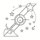 sun moon pole star tattoo design idea