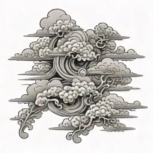  japanese clouds  tattoo design idea