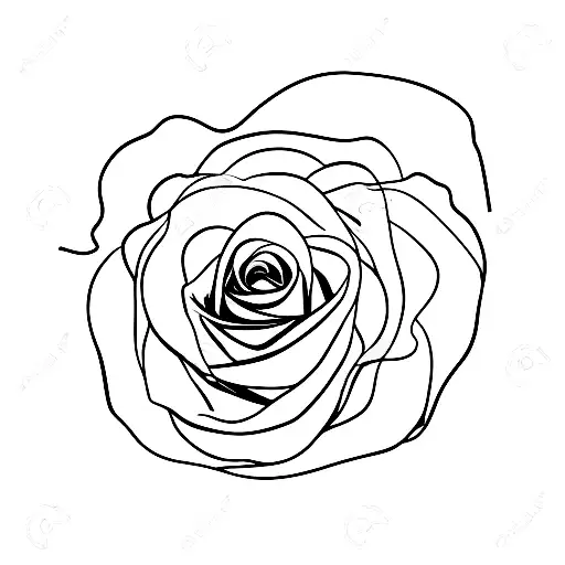 single line drawing of a rose with the stem, with the words mi amor in the design  tattoo design idea