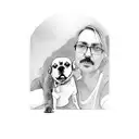 Mom, Dad, Son and dog tattoo design idea