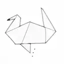 origami swan tattoo design idea