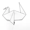 origami swan tattoo design idea