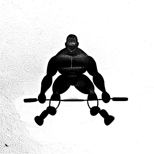 powerlifter dead lift tattoo design idea