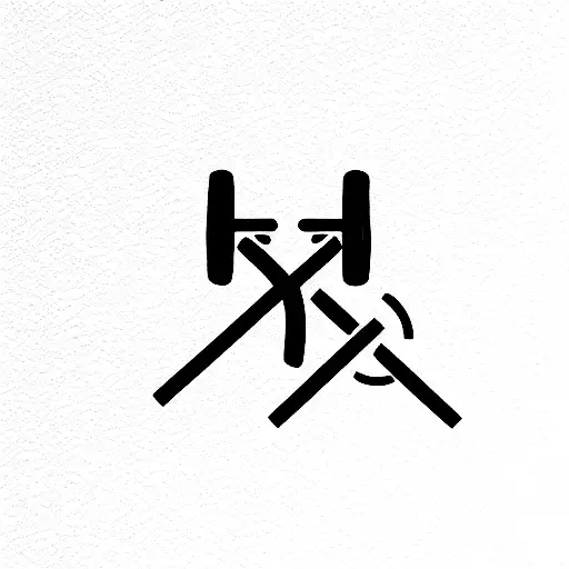 Gym bar tattoo design idea