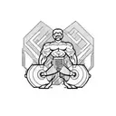 powerlifter dead lift tattoo design idea