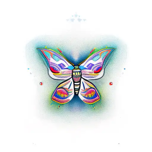 Moth tattoo design idea