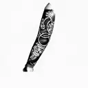 a calendar on a man's forearm tattoo design idea