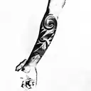 a calendar on a man's forearm tattoo design idea