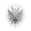 building  tattoo design idea