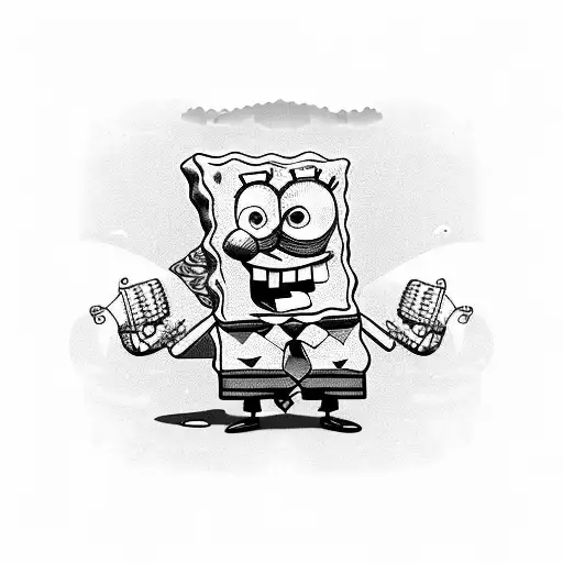 SpongeBob angry tattoo design idea