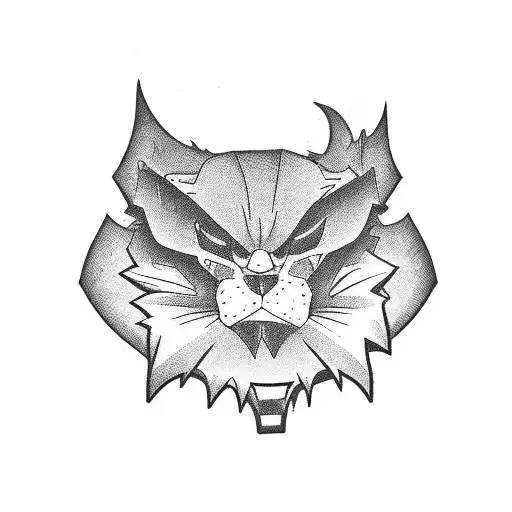 90s cartoons tattoo design idea