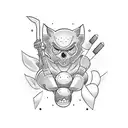 90s cartoons tattoo design idea