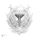 caduceus tattoo design idea