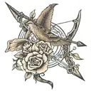 bow and arrow  tattoo design idea