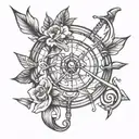 bow and arrow  tattoo design idea