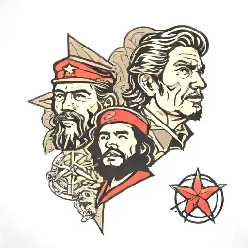 Communism and Che Guevara   tattoo design idea