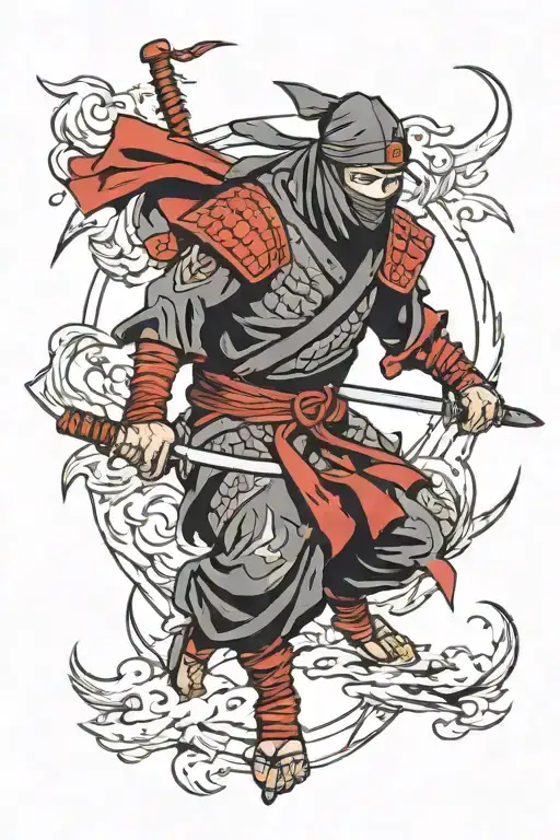 um ninja themed tattoo tattoo design idea