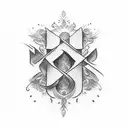 Design a tattoo featuring the names 'Alan' and 'Angel' intertwined in an elegant script font tattoo design idea