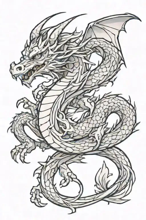 Dragon wrapped tattoo design idea