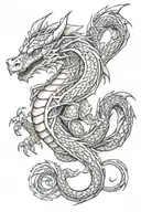 Dragon wrapped tattoo design idea