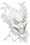 joker face clown tattoo design idea