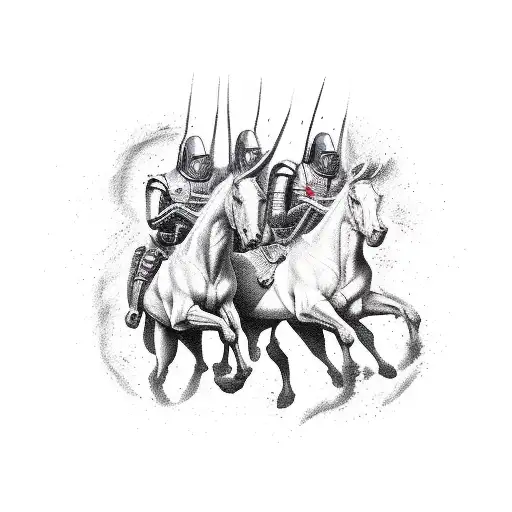 four horsemen of the apocalypse tattoo design idea