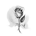 Dove with a rose tattoo design idea