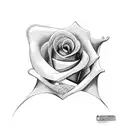 Dove with a rose tattoo design idea