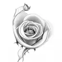 Dove with a rose tattoo design idea