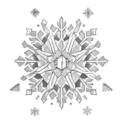 snowflake tattoo design idea