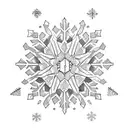 snowflake tattoo design idea