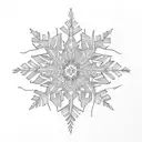 snowflake tattoo design idea