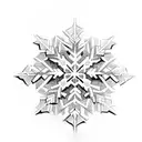snowflake tattoo design idea