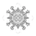 snowflake tattoo design idea