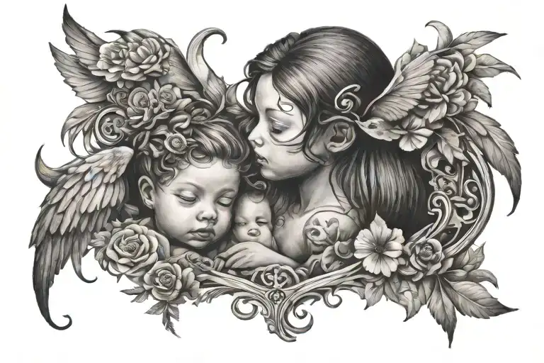 unfulfilled desire to have children tattoo design idea