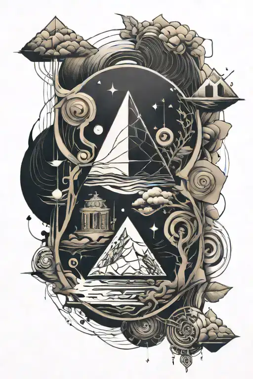 geo symteric shapes tatto mood tattoo design idea