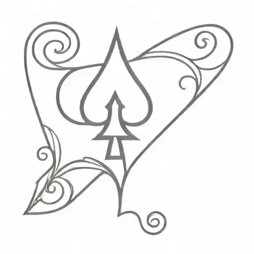 black spade symbol tattoo design idea