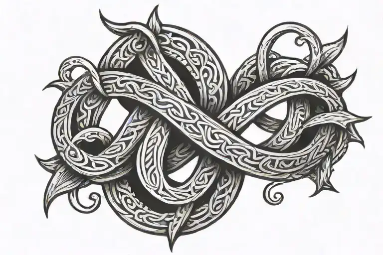 knot of eternity symbol tattoo design idea