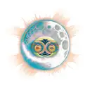 Sol e lua se encontrando tattoo design idea