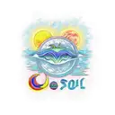 Sol e lua se encontrando tattoo design idea