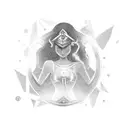 mystical woman, silk, virgo emblem, roman numerals, constellation, time tattoo design idea