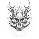 Drunk Theater Mask Tattoo  tattoo design idea