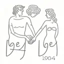 remembering date 1984 marriage tattoo design idea
