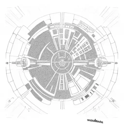 Millennium Falcon and Anakin Skywalker's lightsaber tattoo design idea