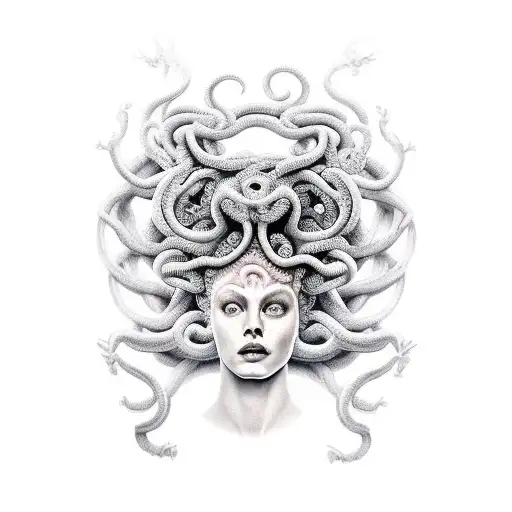 medusa con TODO SU CUERPO tattoo design idea