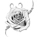 Arrow Rose and bittersweet tattoo design idea