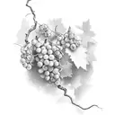 grape vines surrounding the number 17 tattoo design idea